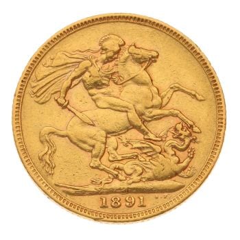1891 Victoria Full Sovereign Coin