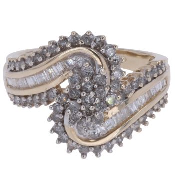 9ct Yellow Gold 0.80ct Diamond Fancy Ring