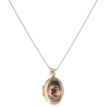 9ct Yellow and Rose Gold Tree Of Life Clogau Locket and Chain 22"