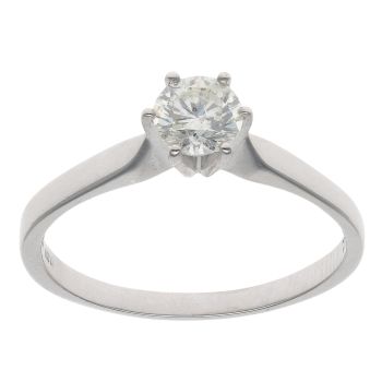 18ct White Gold 0.51ct Brilliant Cut Diamond Solitaire Ring