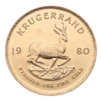 1980 1oz South Africa Krugerrand Coin