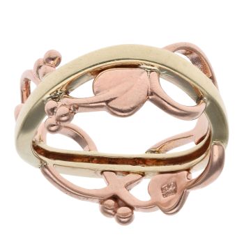 9ct Yellow and Rose Gold Tree Of Life Clogau Ring