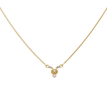 22ct Yellow Gold Cubic Zirconia Necklace 16"
