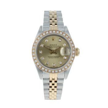 Rolex Custom Datejust Pre Owned Watch Ref 69173