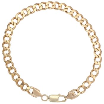 9ct Yellow Gold Curb Bracelet 9"