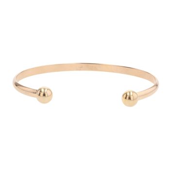 9ct Yellow Gold Plain Torque Bangle