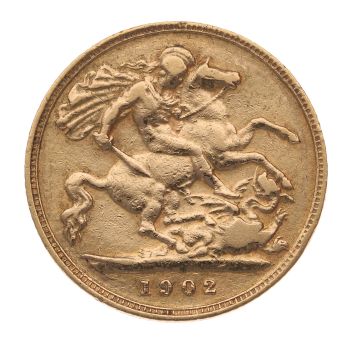 1902 Edward VII Large Head UK Half Sovereign Coin