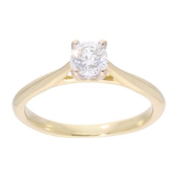 18ct Yellow Gold 0.38ct Diamond Solitaire Ring