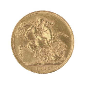 1913 George V Full Sovereign Coin