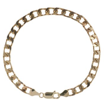 9ct Yellow Gold Curb Bracelet 8"