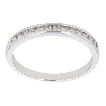18ct White Gold 0.25ct Diamond Half Eternity Ring