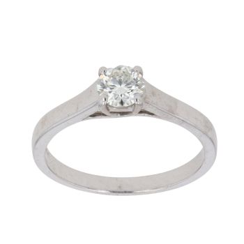 18ct White Gold 0.33ct Brilliant Cut Diamond Solitaire Ring