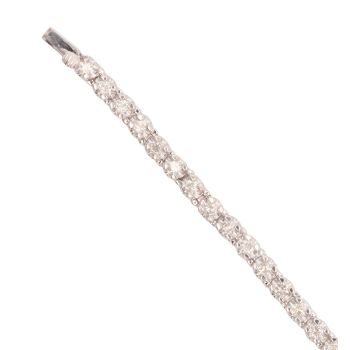 9ct White Gold 2.00ct Brilliant Cut Diamond Tennis Bracelet 7"