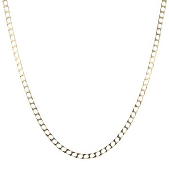9ct Yellow Gold Square Curb Chain 24"