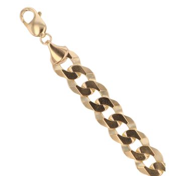 9ct Yellow Gold Curb Bracelet 8.5"