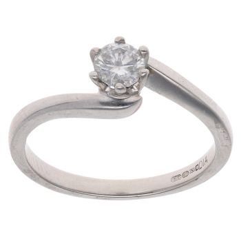 18ct White Gold 0.33ct Diamond Solitaire Ring