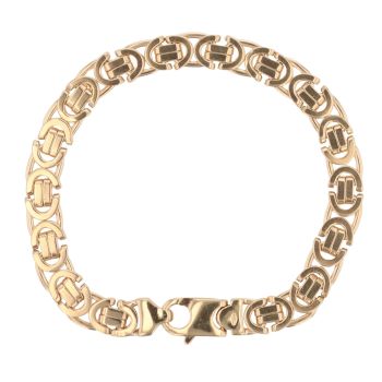9ct Yellow Gold Byzantine Bracelet 7"