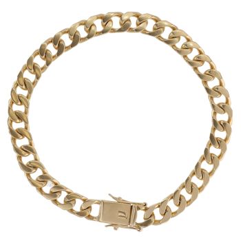 14ct Yellow Gold Curb Bracelet 8.5"