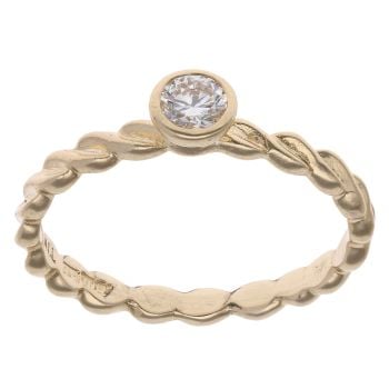 14ct Yellow Gold 0.25ct Brilliant Cut Diamond Solitaire Ring