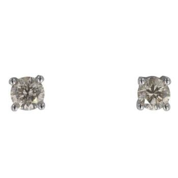 18ct White Gold 1.07ct Brilliant Cut Diamond Earrings
