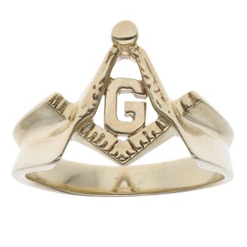 9ct Yellow Gold Masonic 'G' Ring