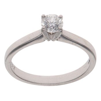 Platinum 0.33ct Brilliant Cut Diamond Solitaire Ring