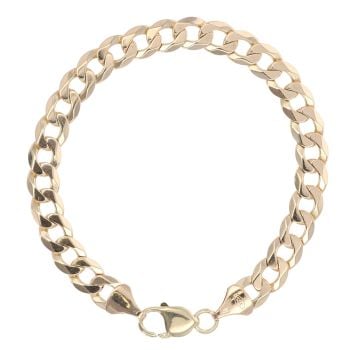 9ct Yellow Gold Curb Bracelet 8.5"