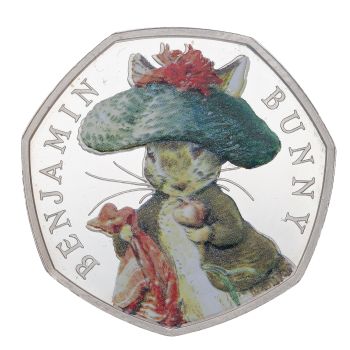 2017 Celebrating Beatrix Potter and Her Little Tales Benjamin Bunny 50 Pence Coin