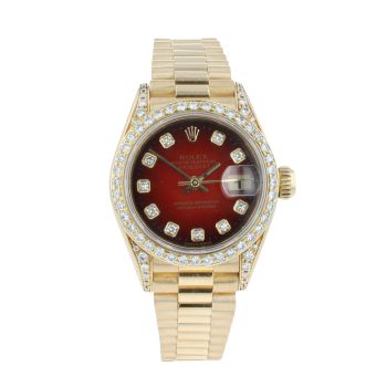 Rolex Custom Datejust Pre Owned Watch Ref 69238