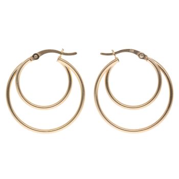 Gold Plated Silver Duo Hoop Earrings
