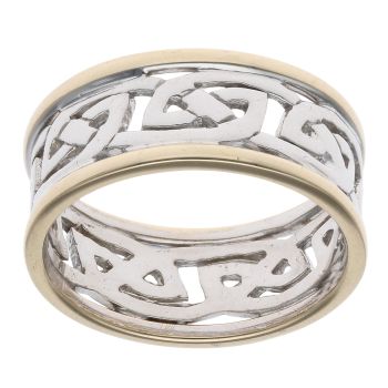 9ct Yellow and White Gold Celtic Band 7.9mm