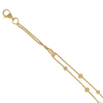 22ct Yellow Gold Beaded Strand Fancy Bracelet 7"