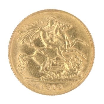 1913 George V Half Sovereign Coin
