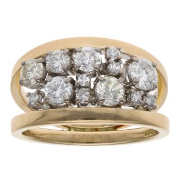 18ct Yellow Gold 1.75ct Brilliant Cut Diamond Fancy Ring