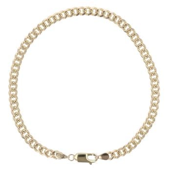 9ct Yellow Gold Curb Bracelet 8"