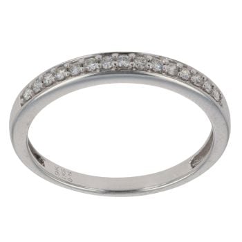 9ct White Gold 0.14ct Diamond Half Eternity Ring