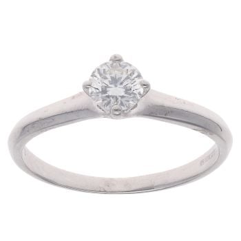 Platinum 0.35ct Brilliant Cut Diamond Solitaire Ring