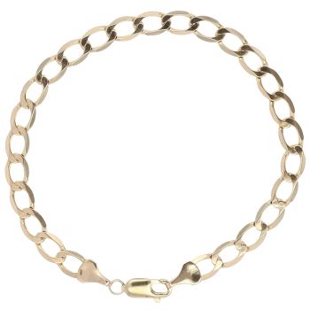 9ct Yellow Gold Curb Bracelet 7.5"