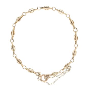 9ct Yellow Gold Fancy Bracelet 7"