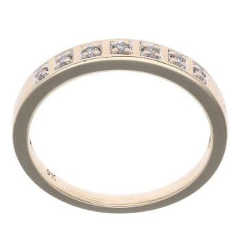 9ct Yellow Gold 0.05ct Diamond Eternity Ring