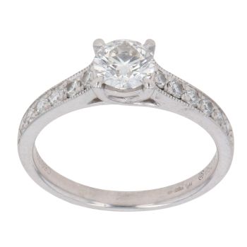 18ct White Gold 0.84ct Brilliant Cut Diamond Solitaire Ring