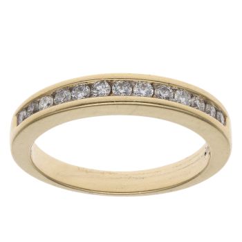 18ct Yellow Gold 0.25ct Brilliant Cut Diamond Half Eternity Ring