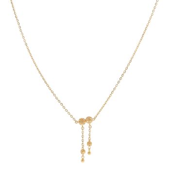 22ct Yellow Gold Beaded Fancy Chain 16"