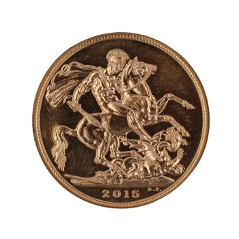 2015 Elizabeth II Fifth Portrait UK Full Sovereign Coin