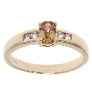 9ct Yellow Gold Yellow Zircon Ring