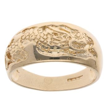 9ct Yellow Gold Dragon Signet Ring