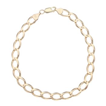 9ct Yellow Gold Curb Bracelet 9"