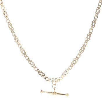 9ct Yellow Gold Celtic T-Bar Chain 18"