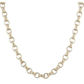 9ct Yellow Gold Patterned Belcher Chain 28"