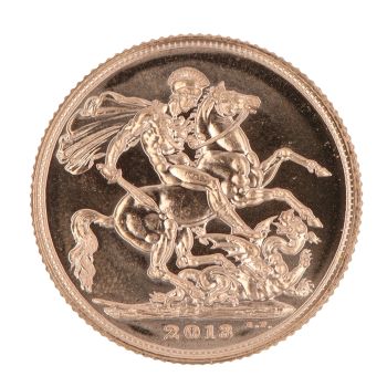 2013 Elizabeth II Fourth Portrait UK Full Sovereign Coin